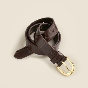J. Crew Belts | genuine leather brown croc j crew belt size large - never worn